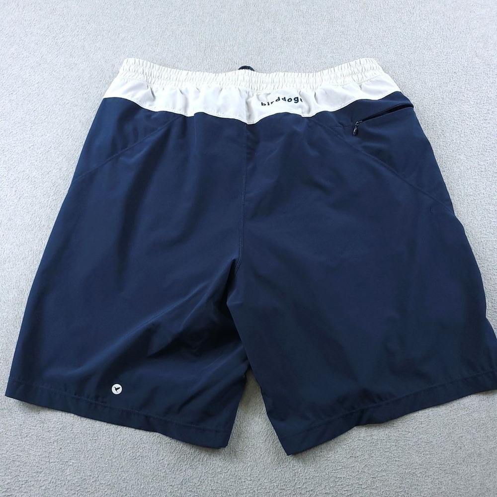 Birddogs Shorts Mens 2XL Blue White Boomstick Athletic Lined Stretch Drawstring - Picture 4 of 12